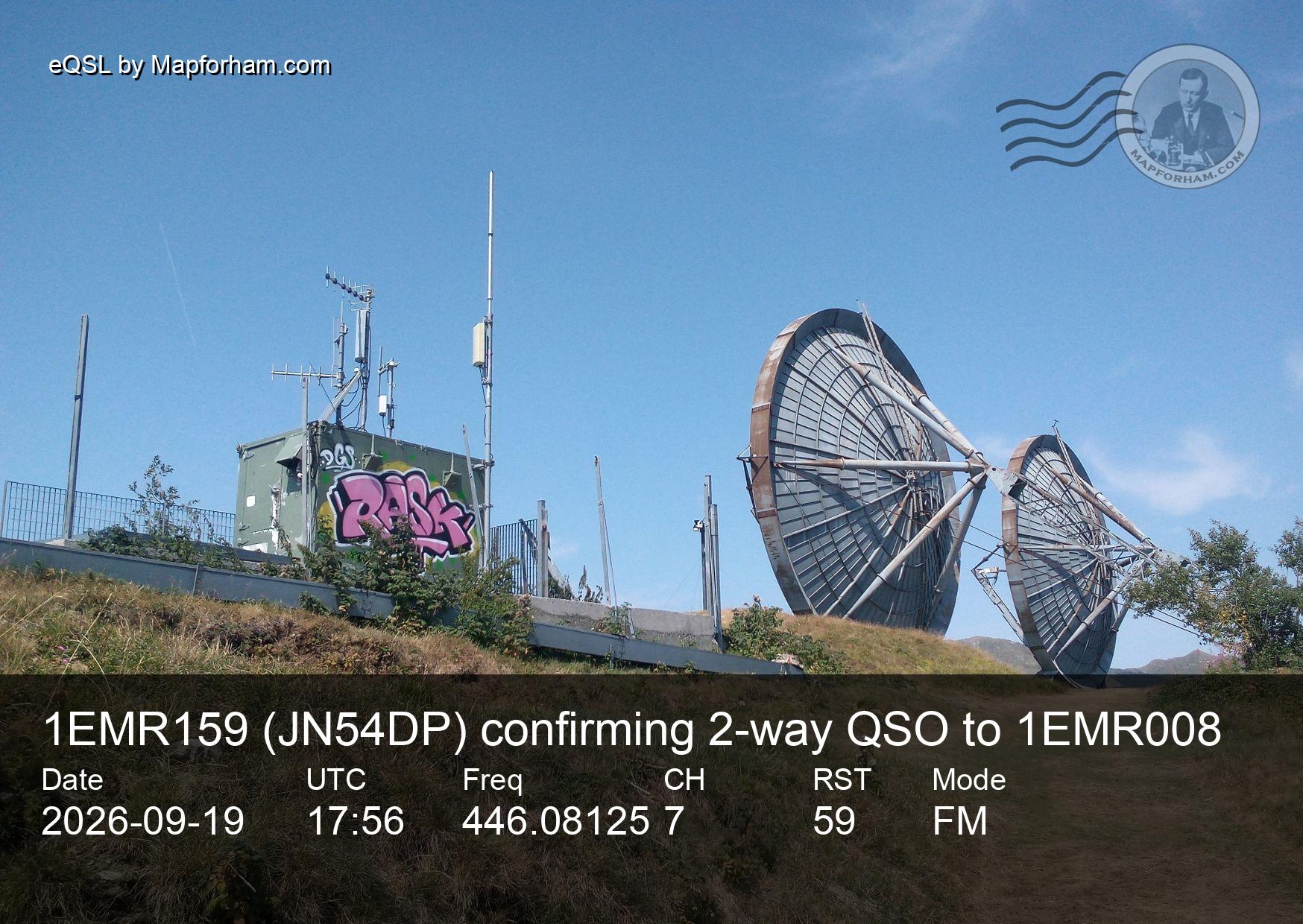 eQSL from 1EMR159 to 1EMR008