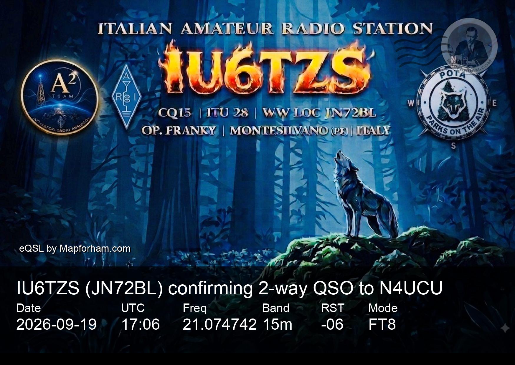 eQSL from IU6TZS to N4UCU eQSL from IU6TZS to N4UCU