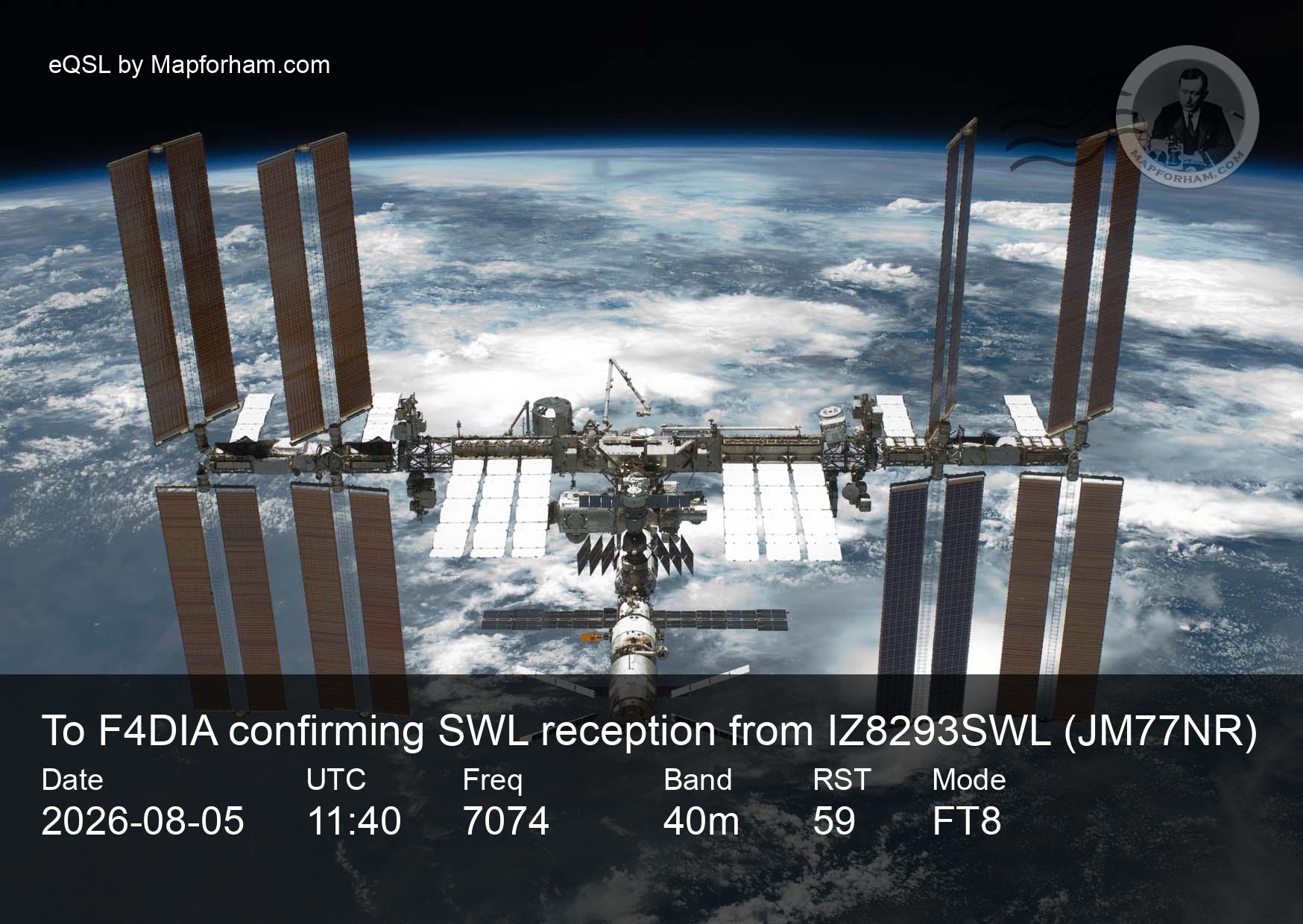 eQSL from IZ8293SWL to F4DIA